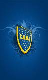 Logo Boca Juniors sobre Fondo Azul